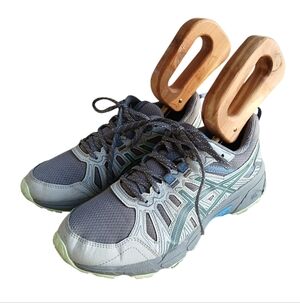 Asics Women's Size 7.5 Gray and Blue Athletic Sneakers